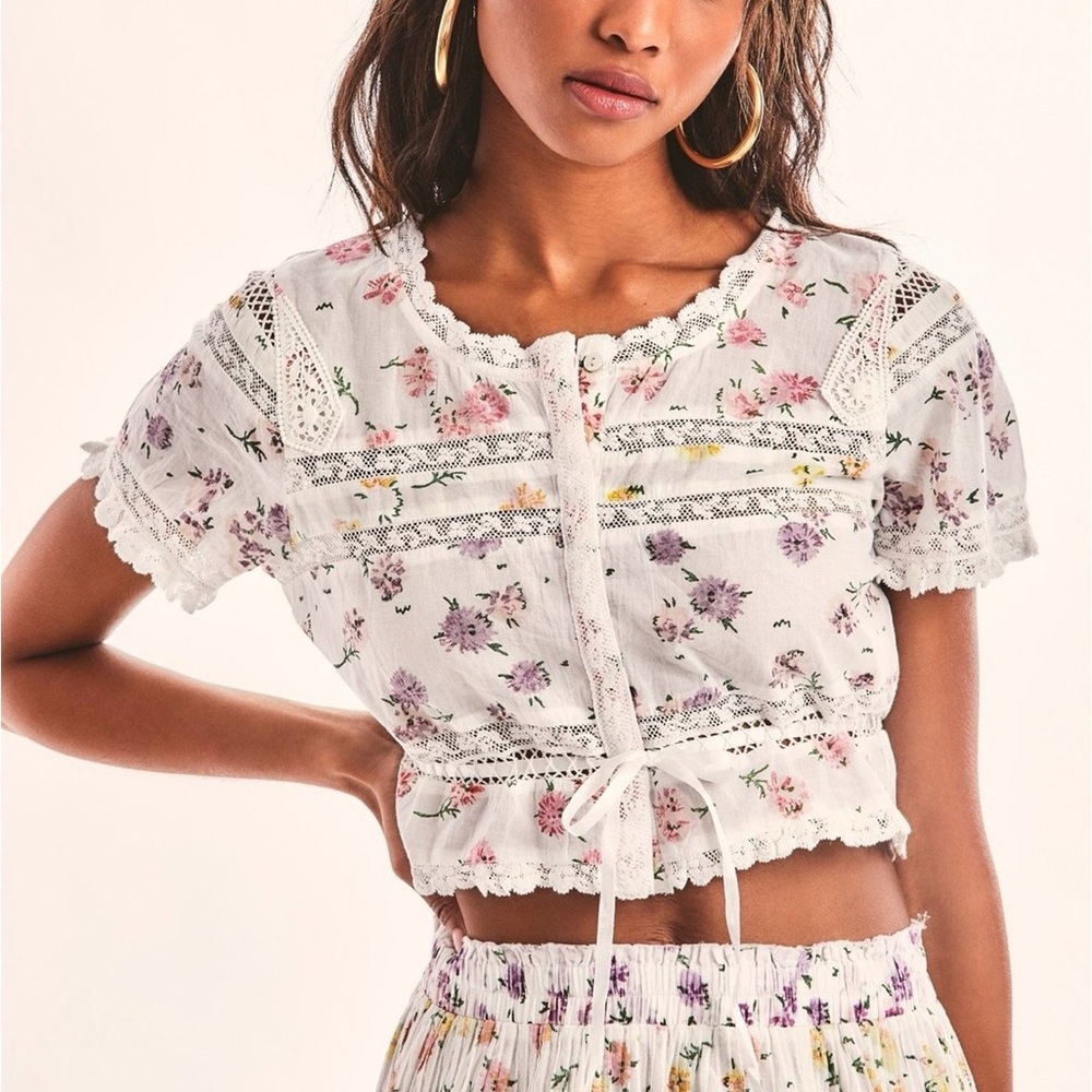 LoveShackFancy Farley Crop Top